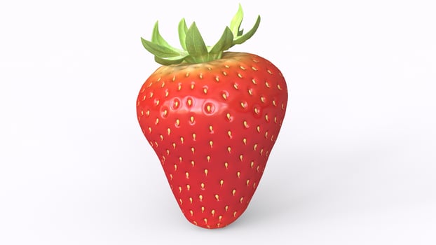 strawberry with white background photo