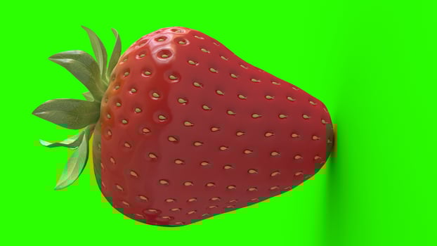 strawberry with green background photo