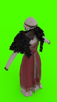 viking outfit with green background photo