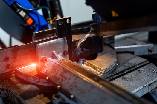 Metal factory close up view process. Metalworking industrial technologies. photo