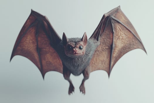 A bat with its wings spread out photo