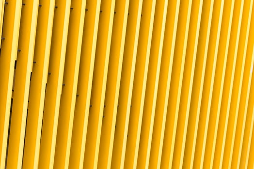 Detail of yellow metal building facade photo