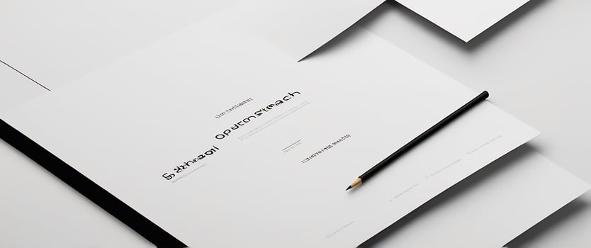 A white paper with a pencil on top of it photo