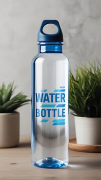 Water bottle mockup photo