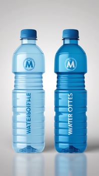 Water bottles mockup photo