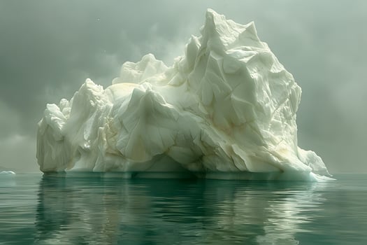 Majestic Iceberg in Tranquil Arctic Waters - Nature's Frozen Sculpture photo