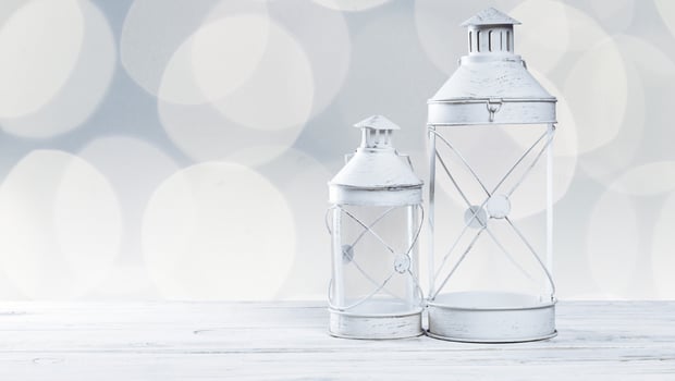 Decorative christmas lantern photo