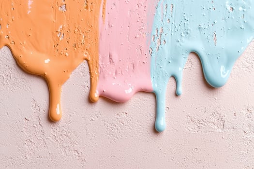 Colorful abstract paint dripping background photo