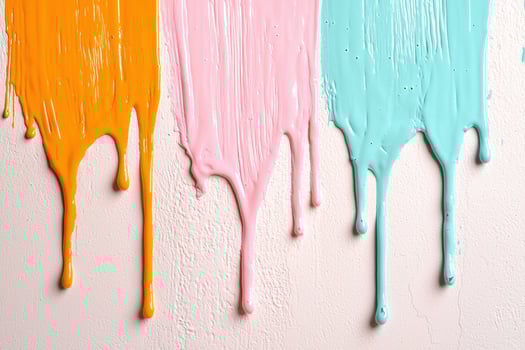Vibrant abstract paint drips and textures photo