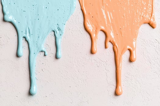 abstract paint drips on textured background photo