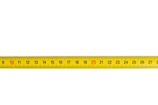 Tape measure on white background photo
