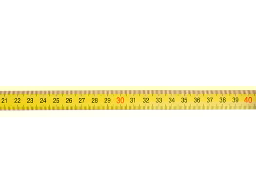 Tape measure on white background photo
