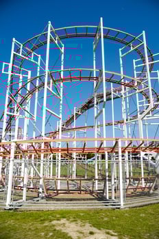 A rollercoaster track photo