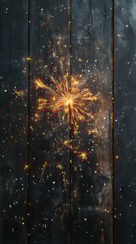 Colorful fireworks illuminate the night sky over a dark backdrop during a festive celebration photo