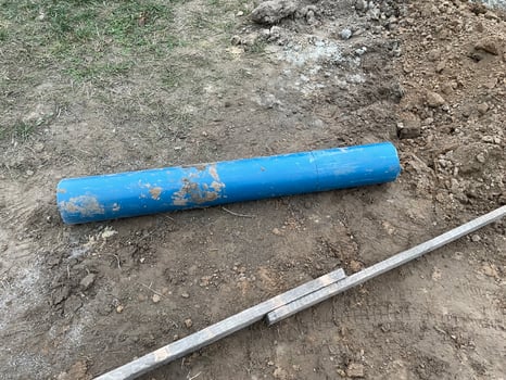 Construction team digging a fresh water well photo