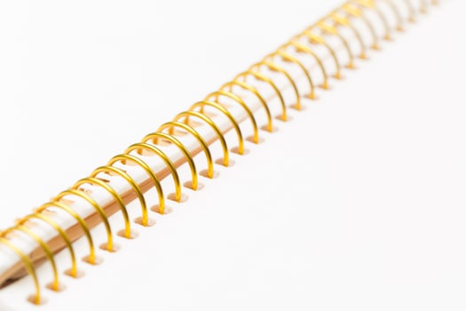Blank notebook on the table photo