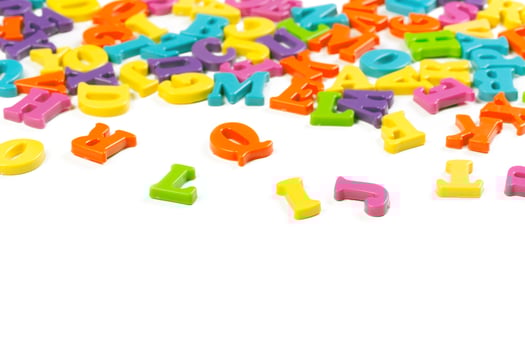 colorful toy alphabet letters photo
