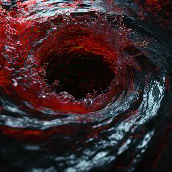 Swirling vortex of crimson liquid photo