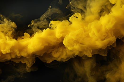 Dramatic swirling clouds of yellow smoke photo