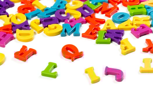 colorful toy alphabet letters photo