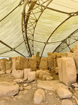 The fantastic megalithic temples of Mnajdra on Malta. photo