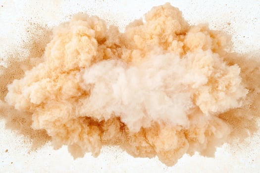 Fluffy white and orange cloud like substance photo