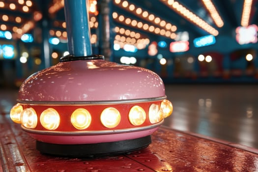 Colorful Carnival Ride Lights at Night photo