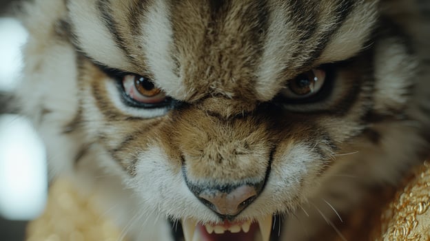 Fierce eyes of a wild animal photo
