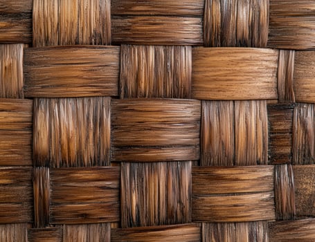 Woven wooden texture background photo