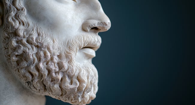 Close up of a weathered stone sculpture photo