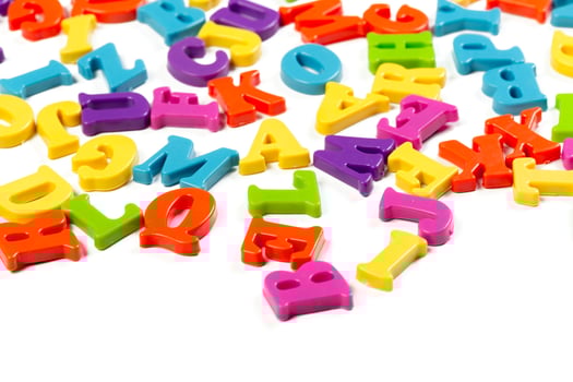colorful toy alphabet letters photo