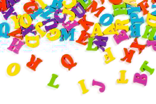 colorful toy alphabet letters photo