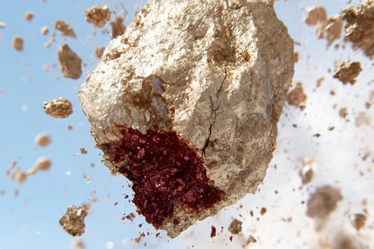 Closeup of a natural mineral crystal formation photo