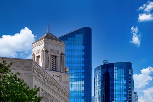 Scenic panoramic views of Auckland skyline and financial downtown city center photo