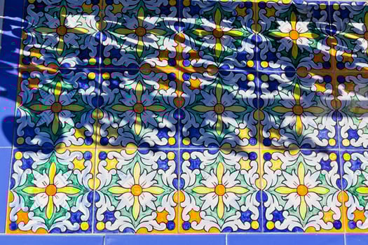 Detail of Plaza de Espana in Seville, Spain photo