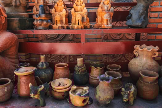 The 12th century terracotta objects simulate the prosperous period of Champa culture in central Vietnam photo