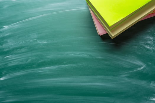 Education background on green chalkboard photo