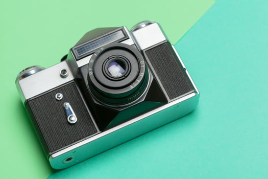 Old vintage film camera photo