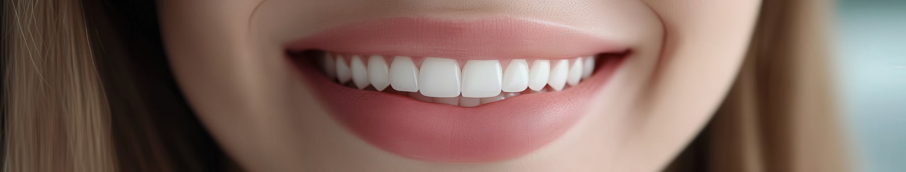 Close-up of a bright smile showcasing healthy teeth in natural light photo