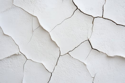 Cracked white wall texture showing signs of age and wear photo