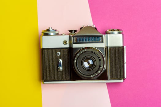 Old vintage film camera photo