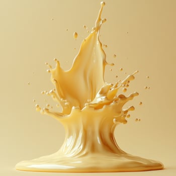 Golden Liquid Splash with Droplets and Splashes photo