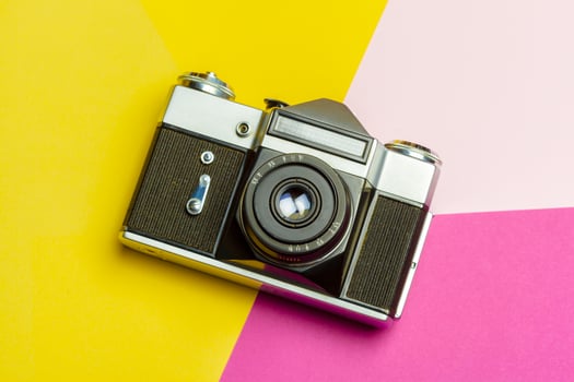 Old vintage film camera photo