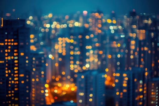 City lights at night in a city photo