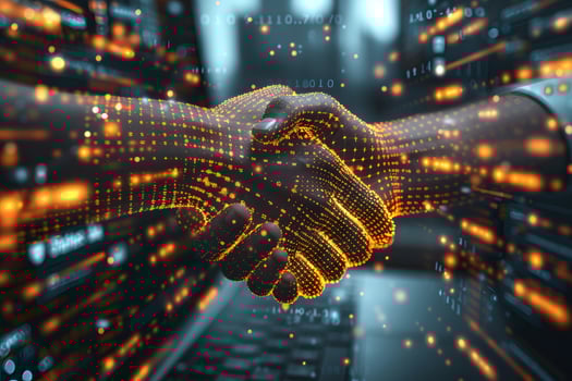 Digital Partnership and Technology Innovation in Futuristic Business Solutions photo