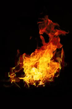 Fire on black photo