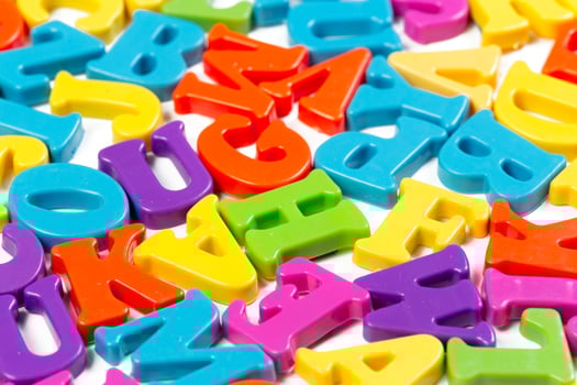 colorful toy alphabet letters photo