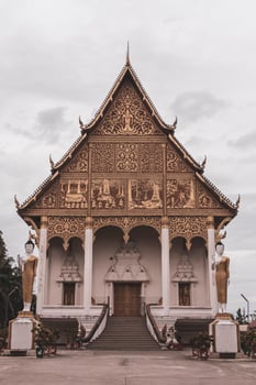 Wat That Luang Tai temple Pha That Luang Vientiane Laos. photo