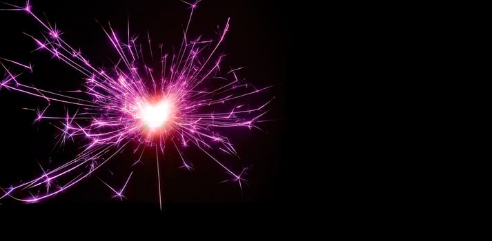 Bengali fire. Festive firework salute burst. Festive new year background. photo