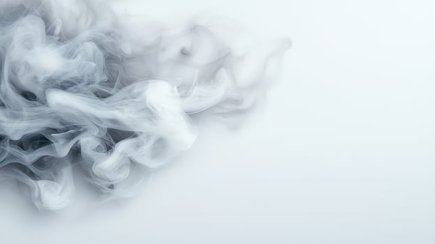 abstract smoke swirls on white background photo